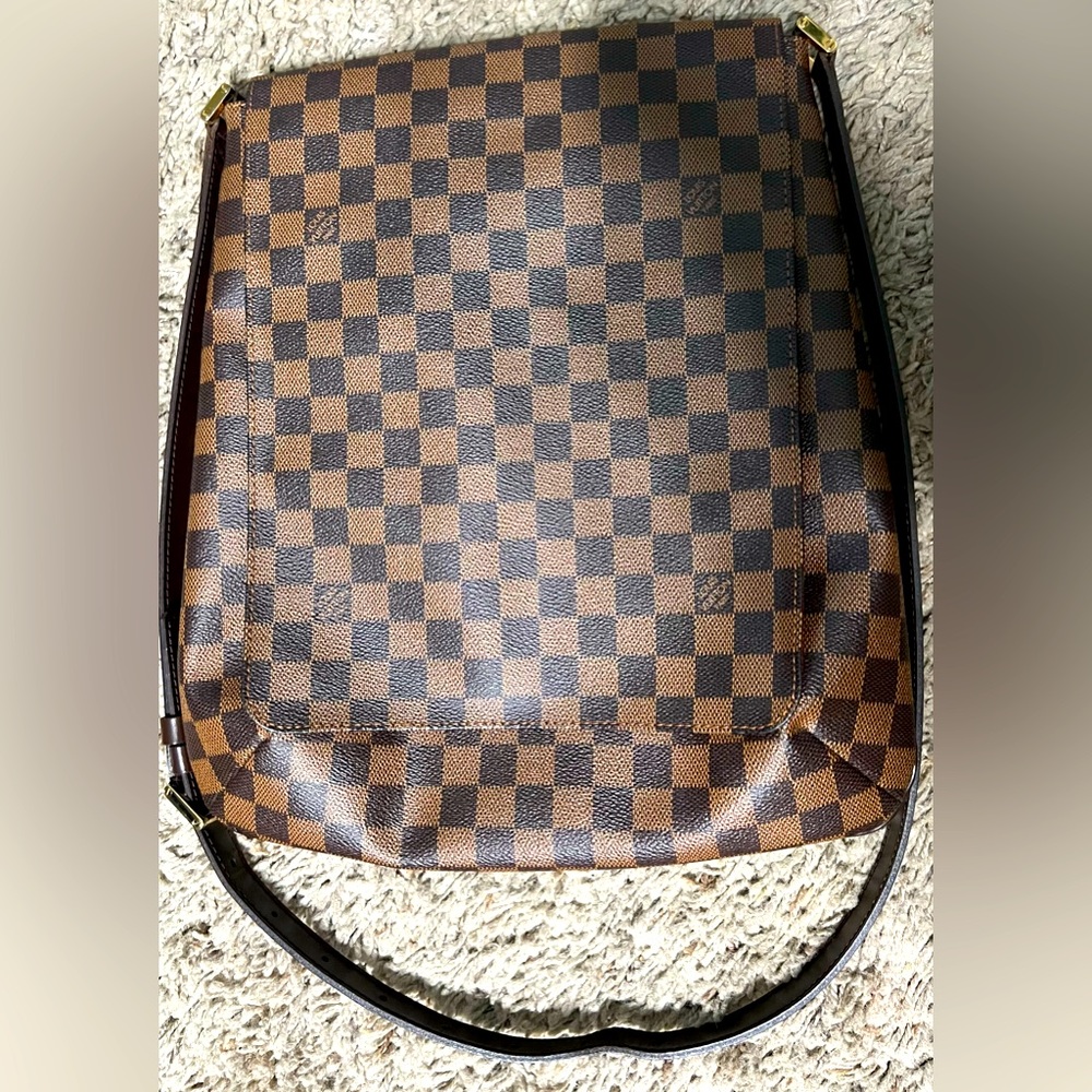 Louis Vuitton Damier Ebene Musette N51302 Crossbody Shoulder/MessengerBag-SL1003
